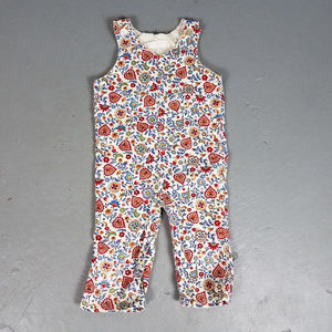 vintage corduroy overalls floral hearts by Thomas